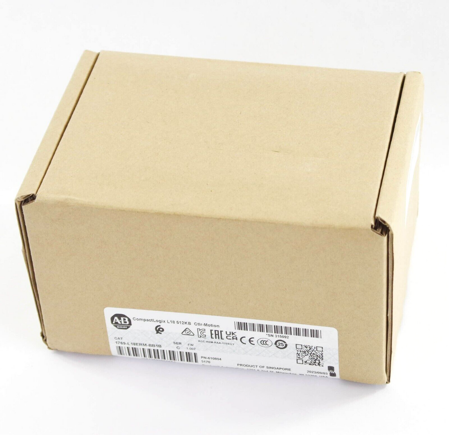 2023 Allen Bradley 1769-L18ERM-BB1B /C CompactLogix 5370 - Sealed Surplus