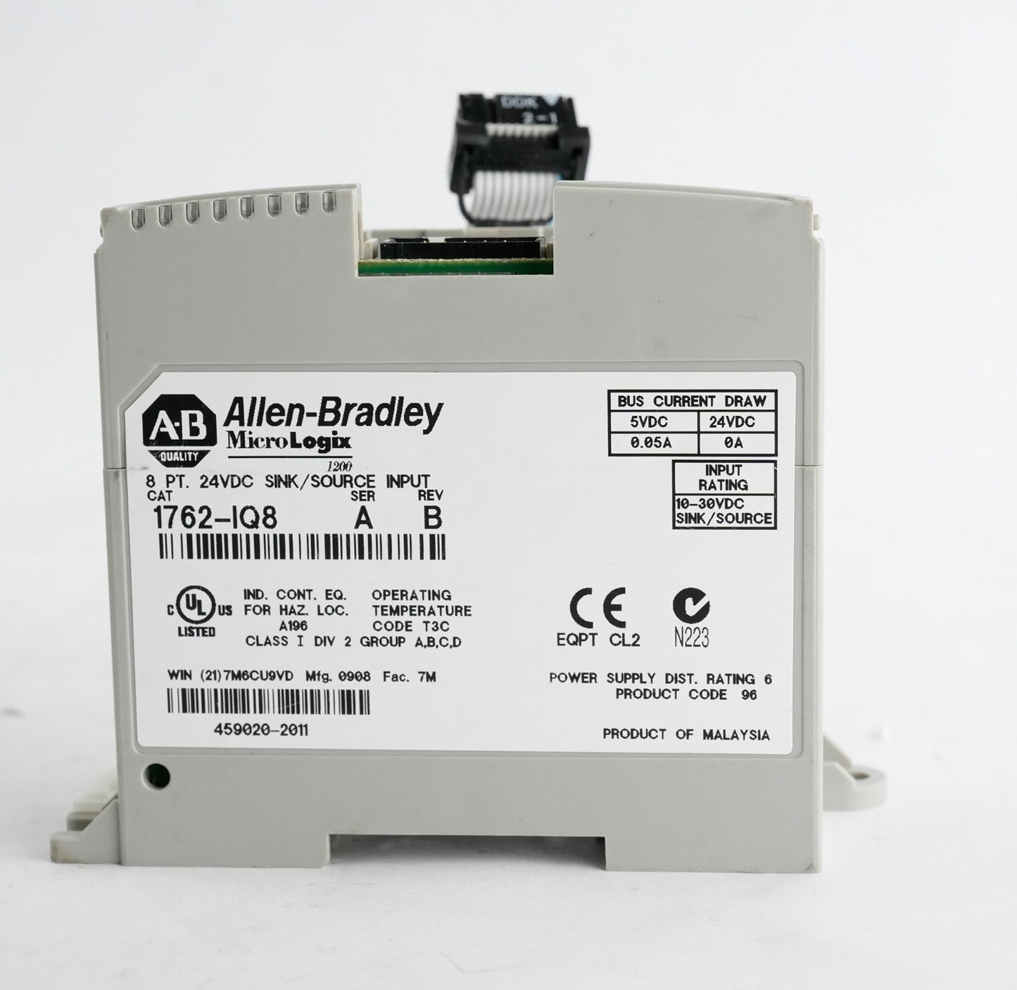 Allen Bradley 1762-IQ8 /A Rev B MicroLogix 1200 Input Module DC 8 Point