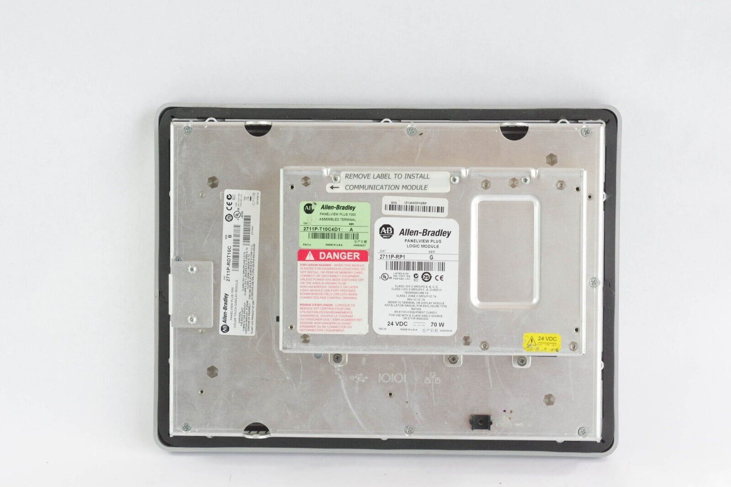 Allen Bradley 2711P-T10C4D1 Panelview Plus 1000 RDT10C /B + RP1 (New Overlay)
