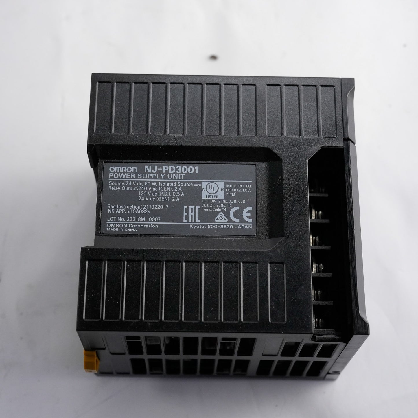 Omron NJ-PD3001 Power Supply Unit NJPD3001 24VDC 60W