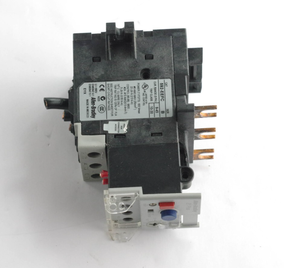 Allen Bradley 592-EEFC Ser B E1 Plus 3-Phase 9-45 Solid State Overload Relay
