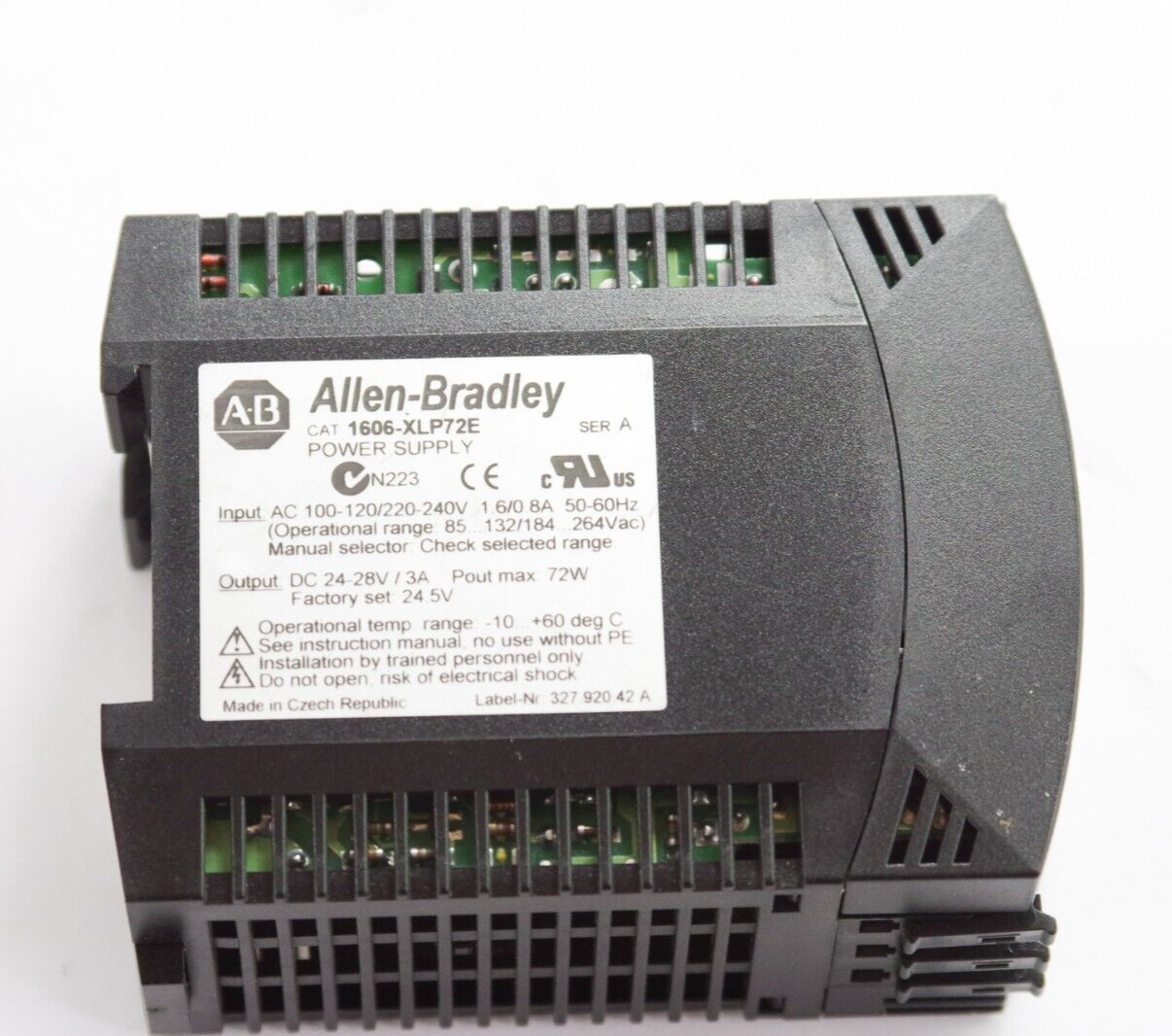 Allen-Bradley 1606-XLP72E Industrial Power Supply Module Ser. A 120/240V/24-28V