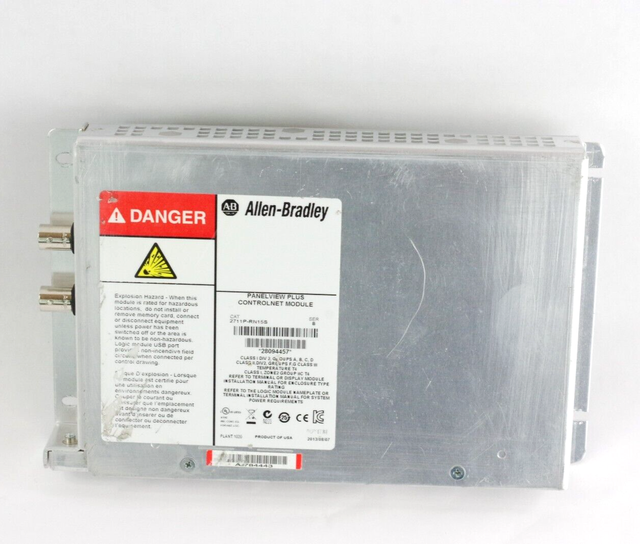Allen Bradley 2711P-RN15S /B PanelView Plus Controlnet Module