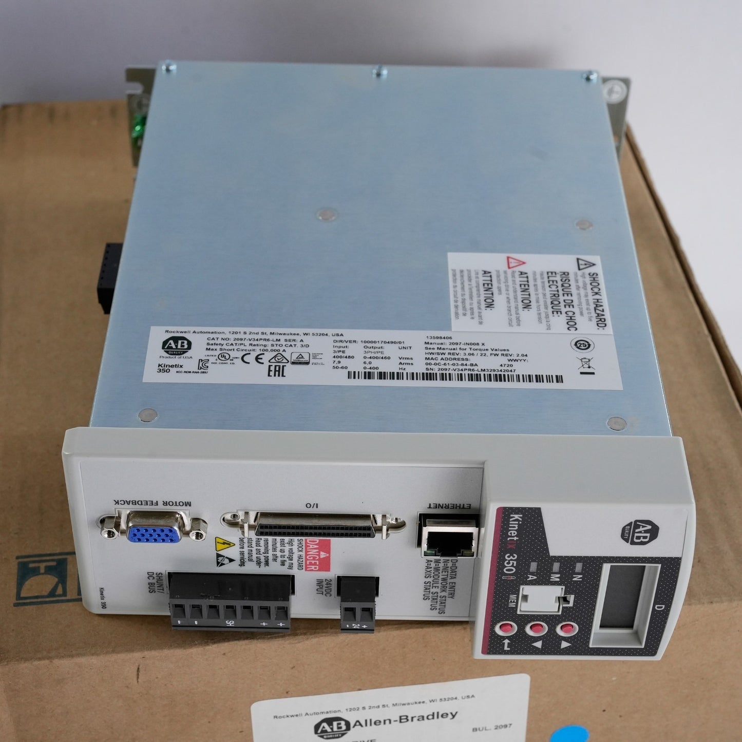 Allen Bradley 2097-V34PR6-LM /A Kinetix 350 Servo Drive 2097V34PR6LM - Open Box