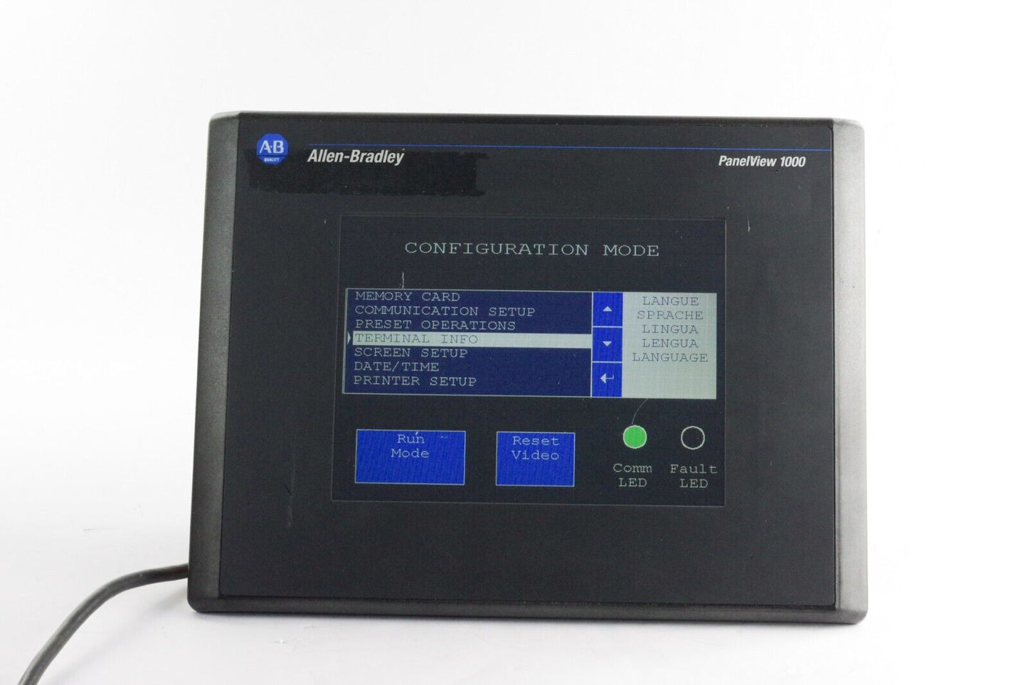 Allen Bradley 2711-T10C3 Ser E Rev B FRN 4.46 Panelview 1000 Terminal