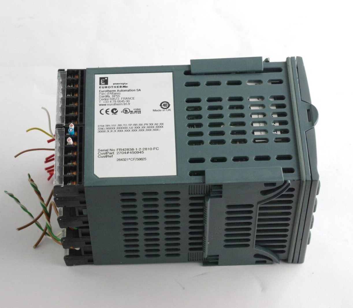 Eurotherm 2704 Temperature Controller 2704/VH/151/XX/T2/TP/RR/XX/PV/XX/A2/XX/ENG