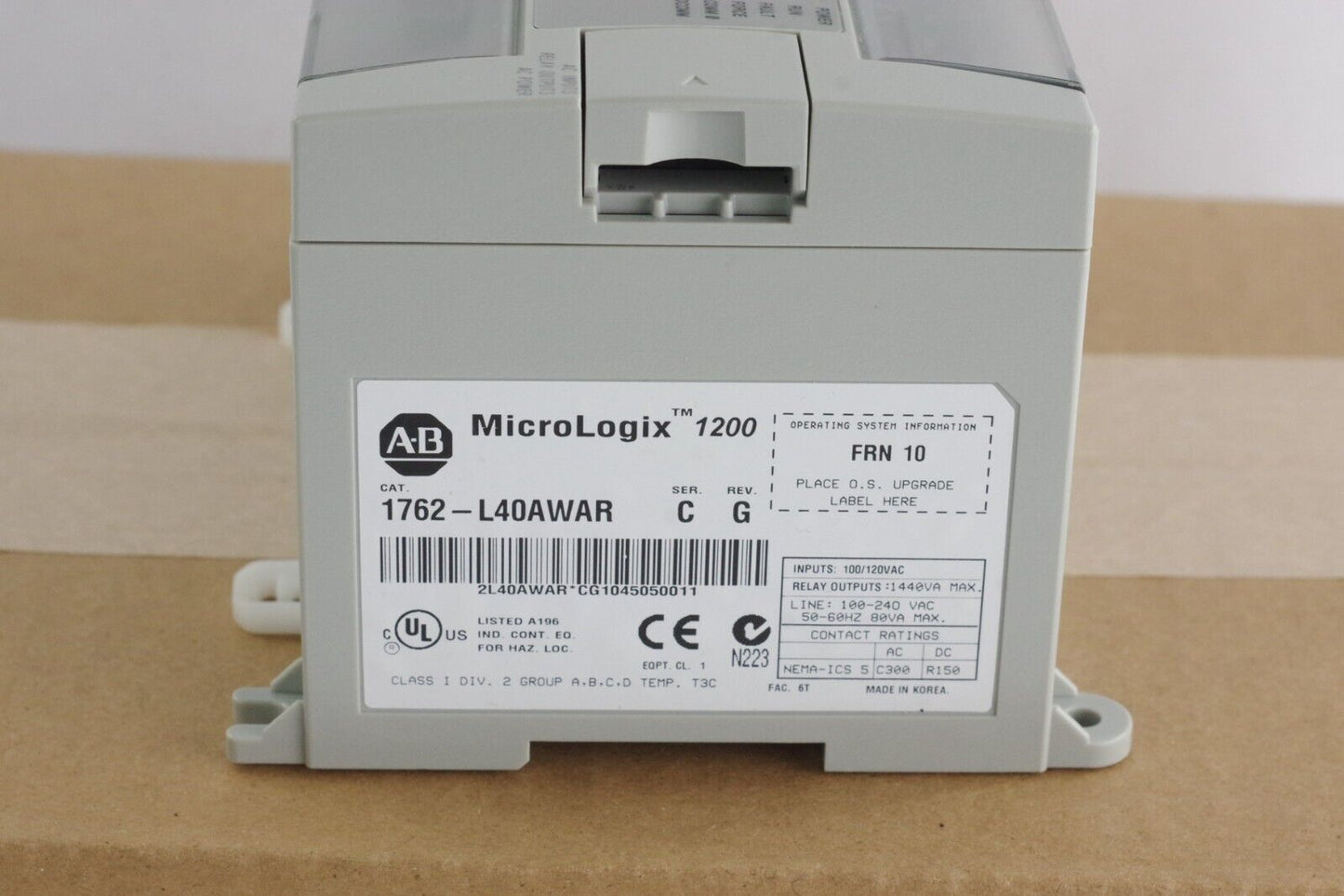 Allen Bradley MicroLogix 1200 1762-L40AWAR /C 40 Point Controller - Refurbished