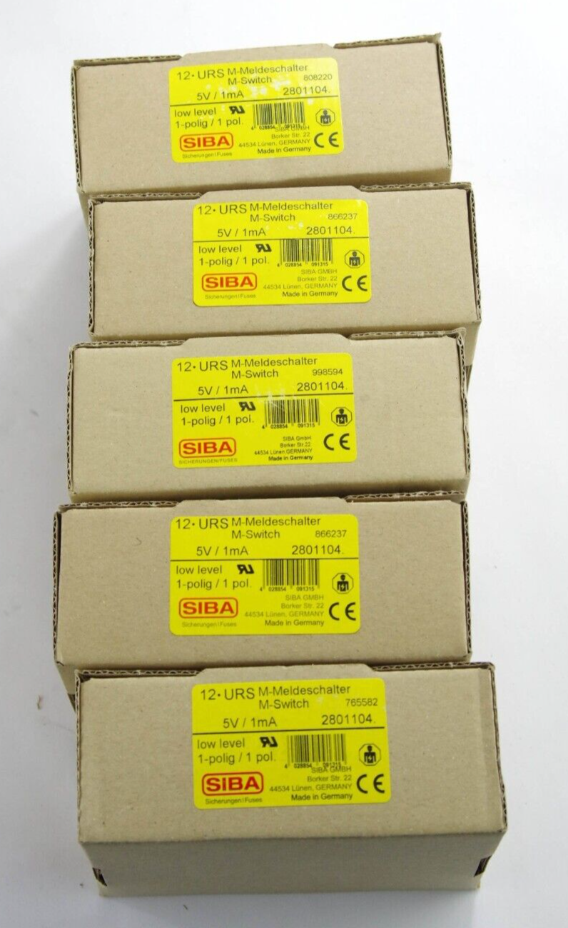 1x SIBA 2801104 / 28-011-04 Low Level Contacts URS M-Switch 5V 1mA