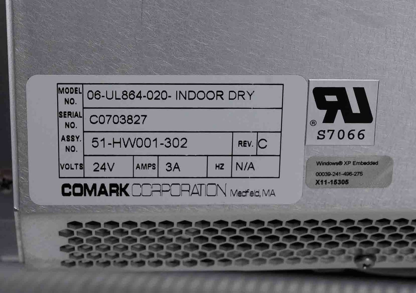 Honeywell Comark 06-UL864-020 INDOOR DRY Rev. C Notifier Control Unit - Untested