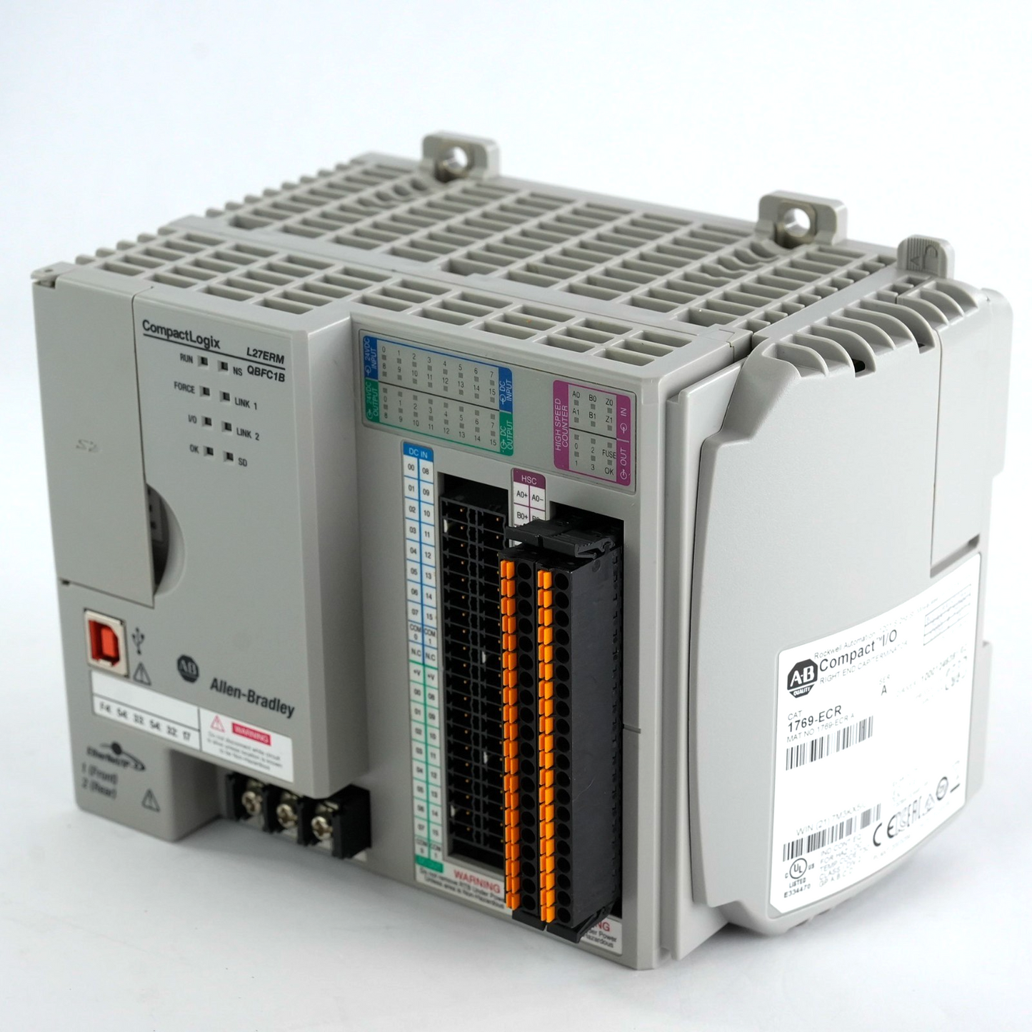 Allen Bradley 1769-L27ERM-QBFC1B /A CompactLogix 5370 L2 Controller + 1769-ECR