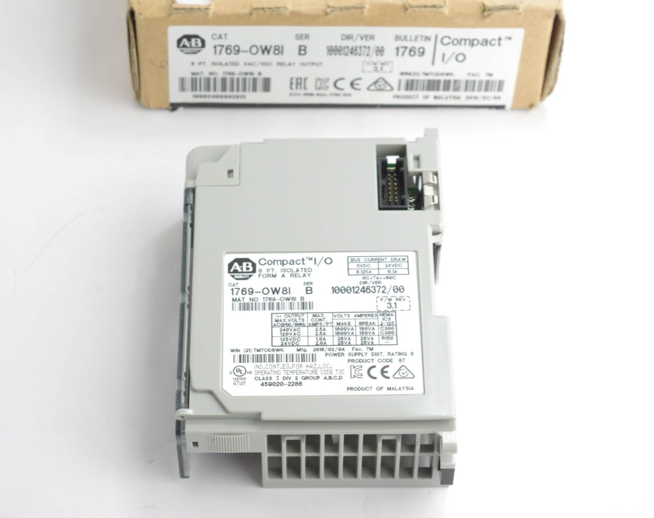 Allen Bradley 1769-OW8I /B Compact I/O 8-Point Isolated Relay Module - Open Box