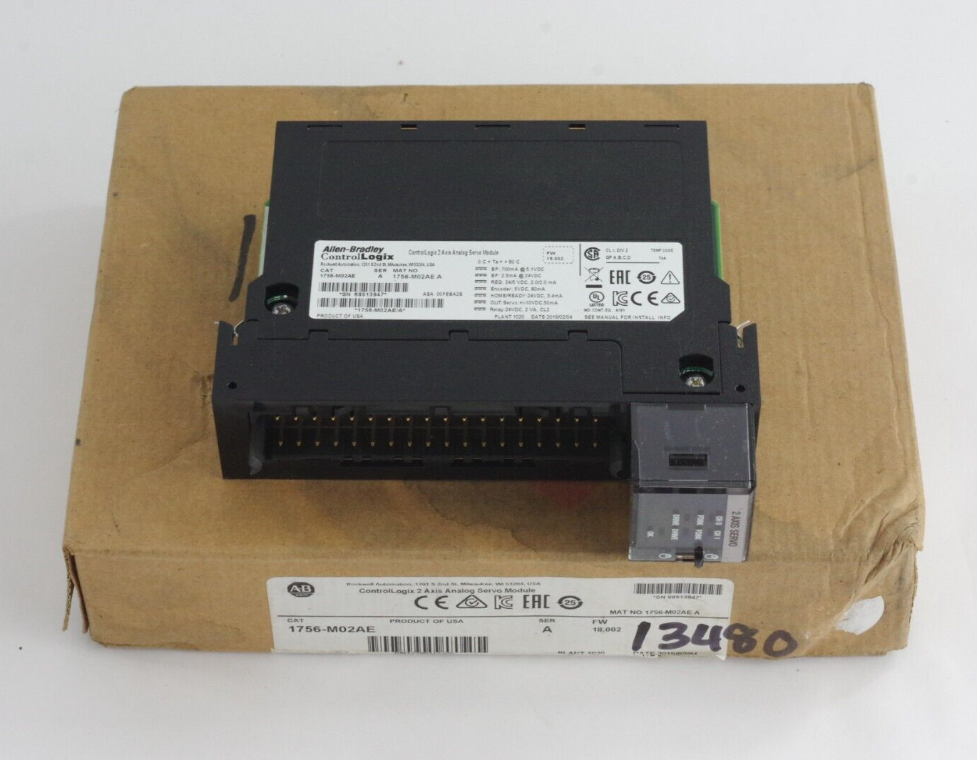 Allen Bradley 1756-M02AE Ser A FW 18.002 Analog Motion Module - Open Box