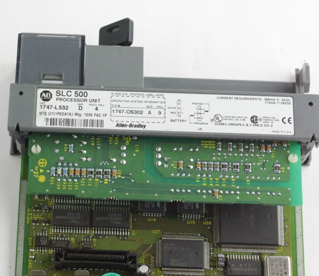 Allen Bradley 1747-L532 Ser D Processor Unit PROC REV. 4 1747-OS302 Ser A FRN 9