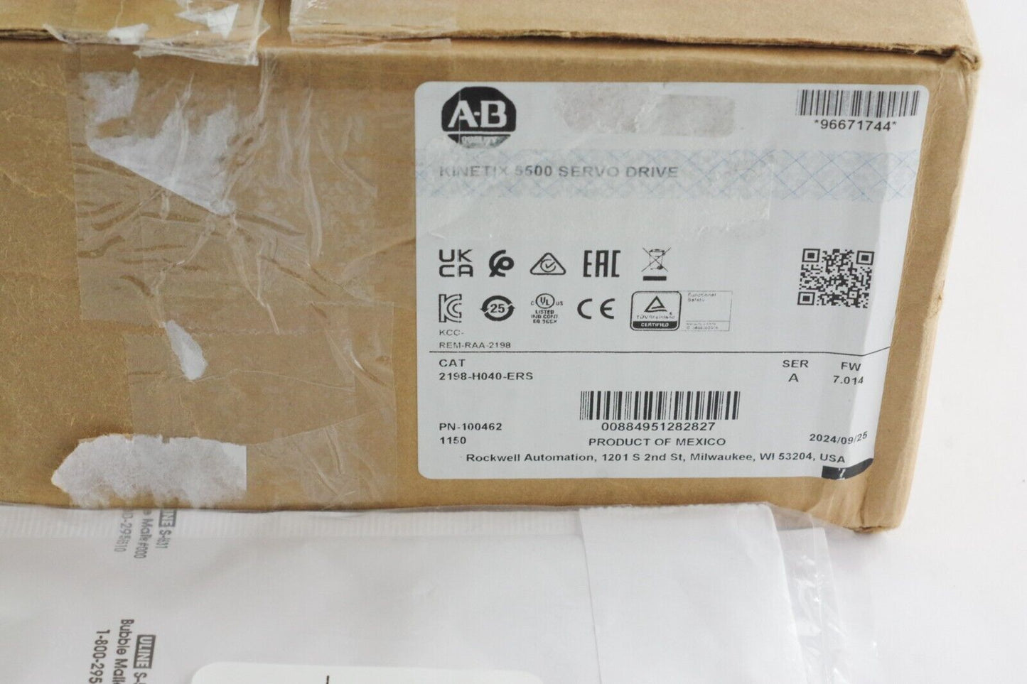 Allen Bradley 2198-H040-ERS Kinetix 5500 Ser A 3-Phase Servo Drive - Open Box
