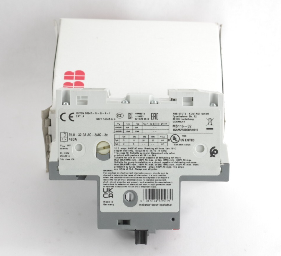 ABB MS116-32 Motor Protection Circuit Breaker 25-32Amp MS11632 - Open Box
