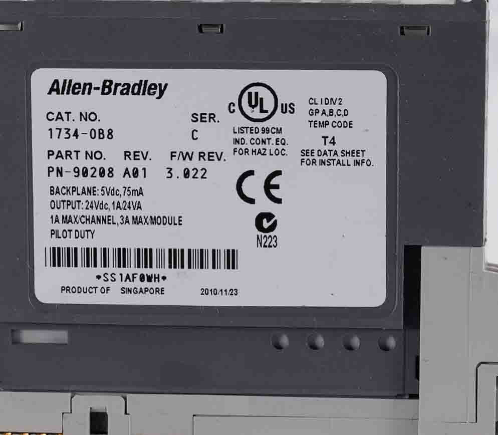 Allen Bradley 1734-0B8 /C Rev. A01 8-Point Digital Output Module 17340B8