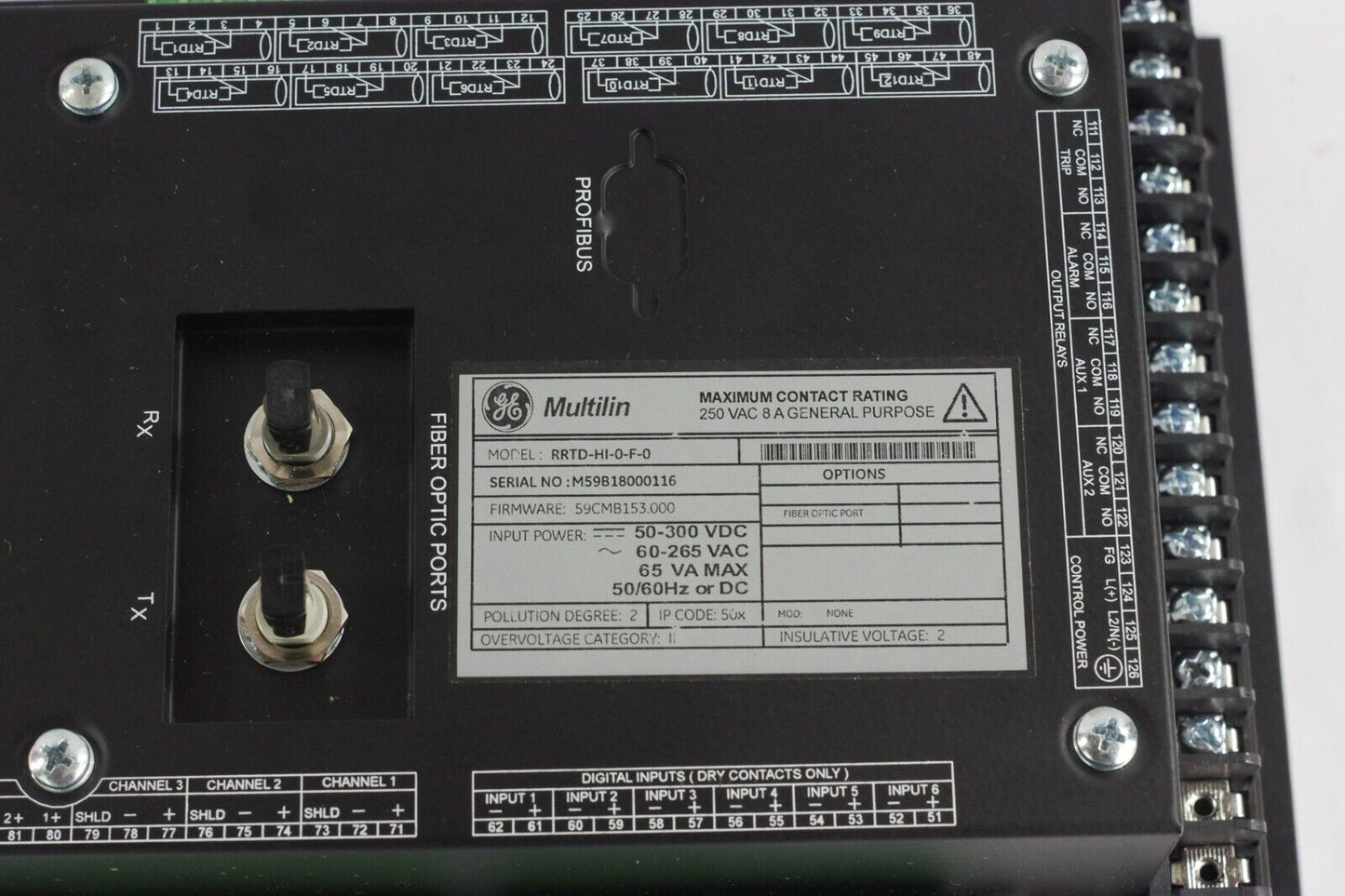 GE Multilin RRTD-HI-0-F-0 Remote RTD Module / RRTDHI0F0 - No Box Surplus