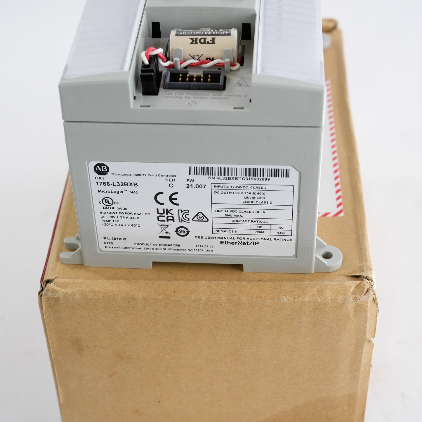 Allen Bradley 1766-L32BXB /C MicroLogix 1400 32-Point Controller - Open Box