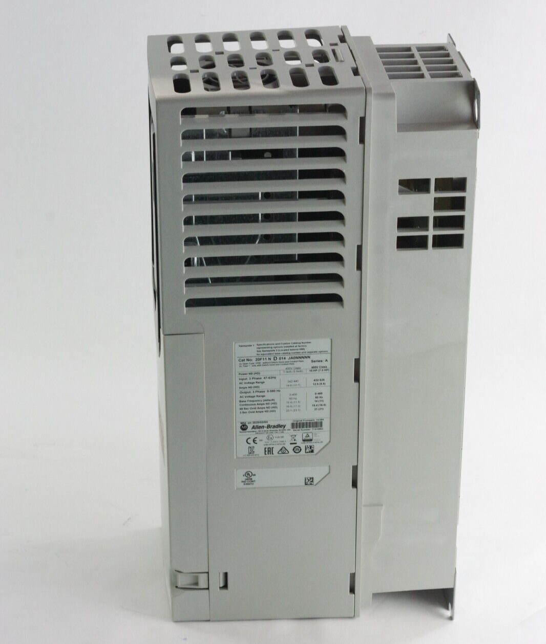 Allen Bradley 20F11ND014JA0NNNNN PowerFlex Air Cooled 753 Drive 10hp - Installed