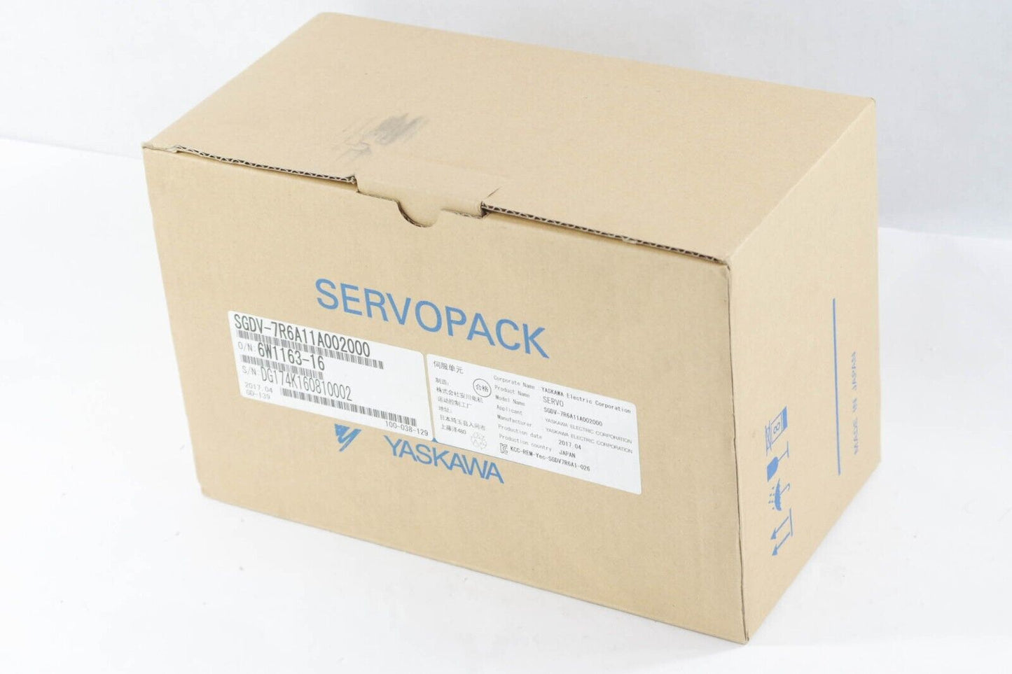 YASKAWA ELECTRIC SGDV-7R6A11A002000 SERVOPACK 6W1163-16 - Open Box