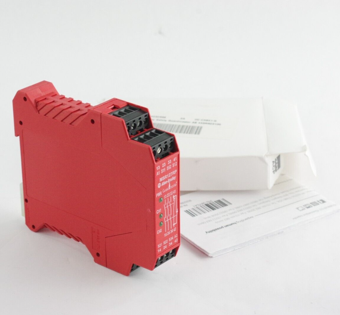 Allen Bradley 440R-N23135 Ser C MSR127RP Safety Relay 2x NC Input 3-Pole Aux 24V