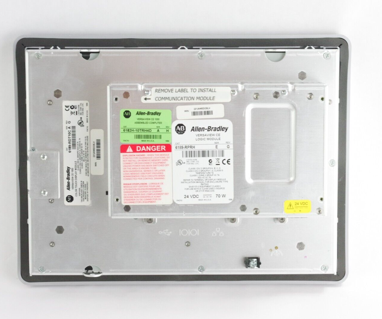 Allen Bradley 6182H-10TRH4D Ser A Rev H Versa View CE 1000 w/ 6189-RPRH Ser E