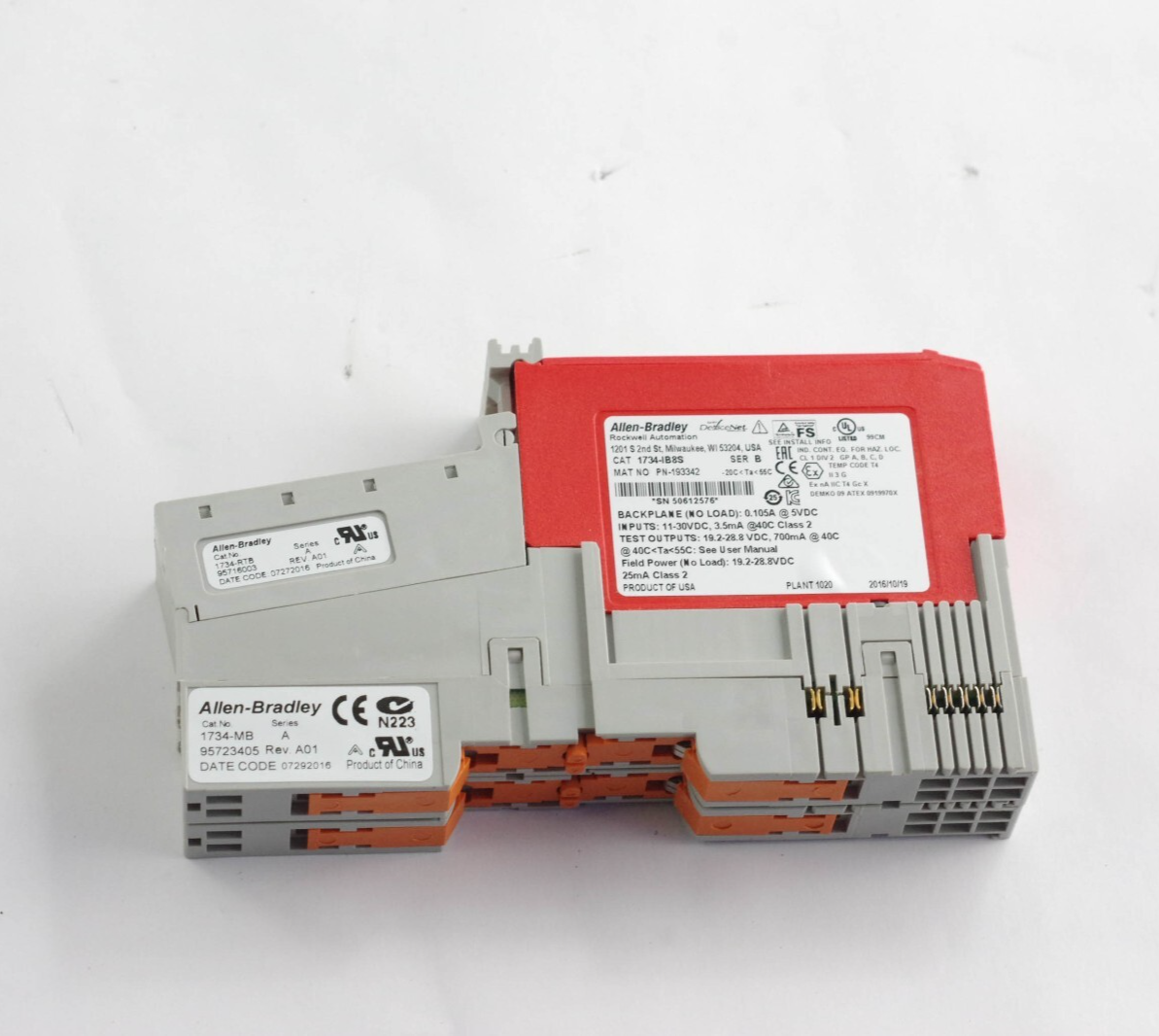 Allen Bradley 1734-IB8S POINT Guard I/O Safety Module W/ 2x 1734-TOPS Series B