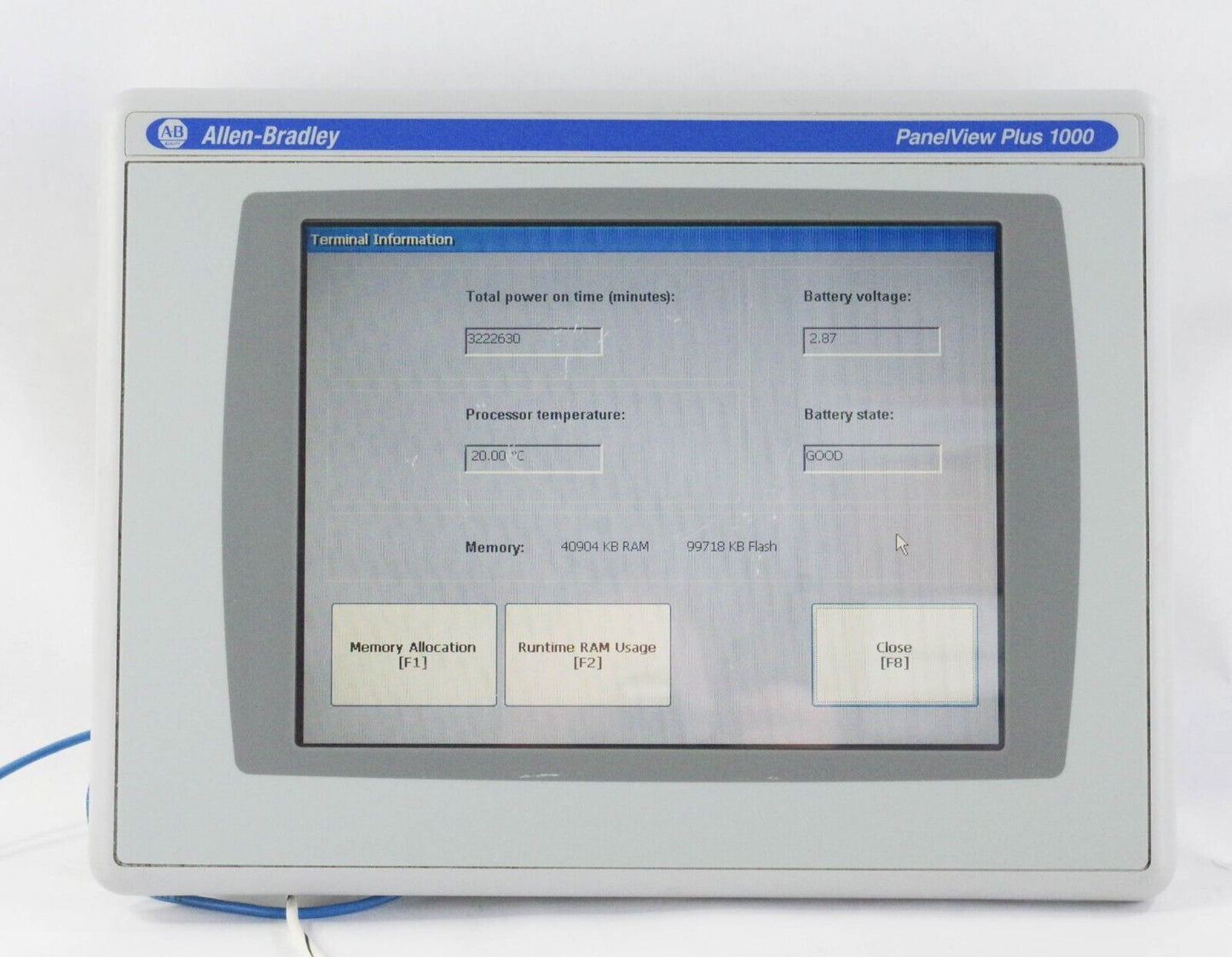 Allen Bradley 2711P-T10C4D1 Panelview Plus 1000 RDT10C /B + RP1