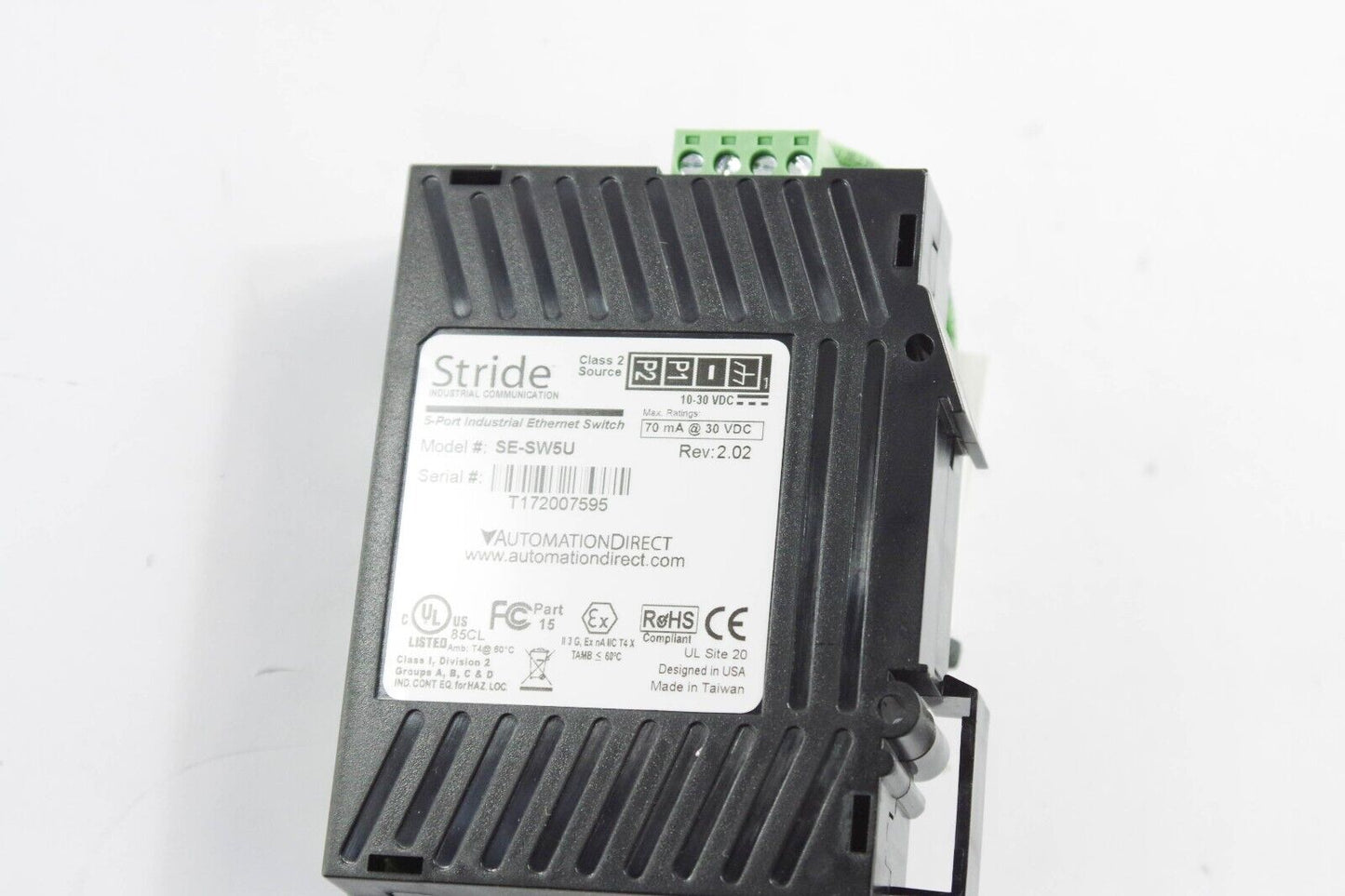 Stride Industrial SE-SW5U 5-Port Ethernet Switch Rev 2.02