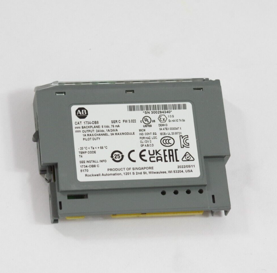Allen-Bradley 1734-OB8 Ser C Point I/O 24 VDC Output Module FW 3.022 1734 (VT)