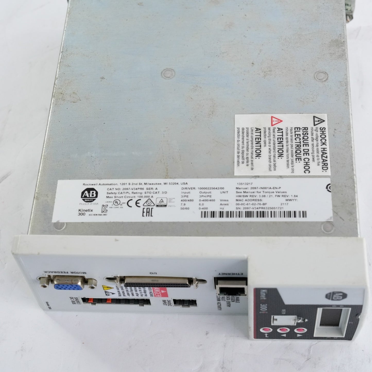 Allen Bradley 2097-V34PR6 Kinetix 300 Servo Drive Refurbished + 1 Year Warranty