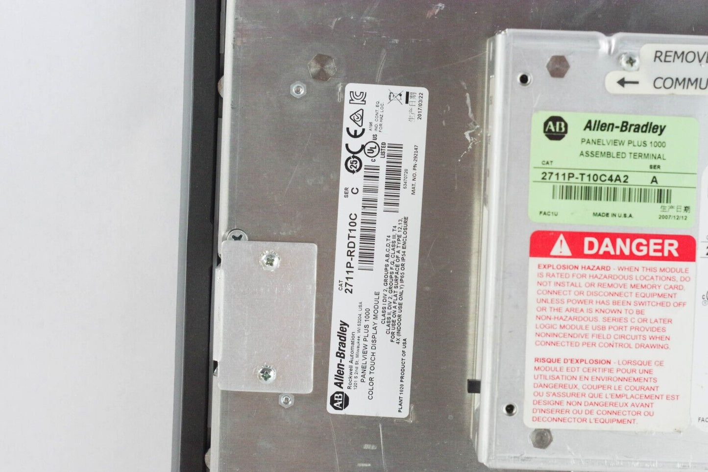 Allen Bradley 2711P-T10C4A2 PanelView Plus 1000 | RP2A F + RDT10C - New Overlay