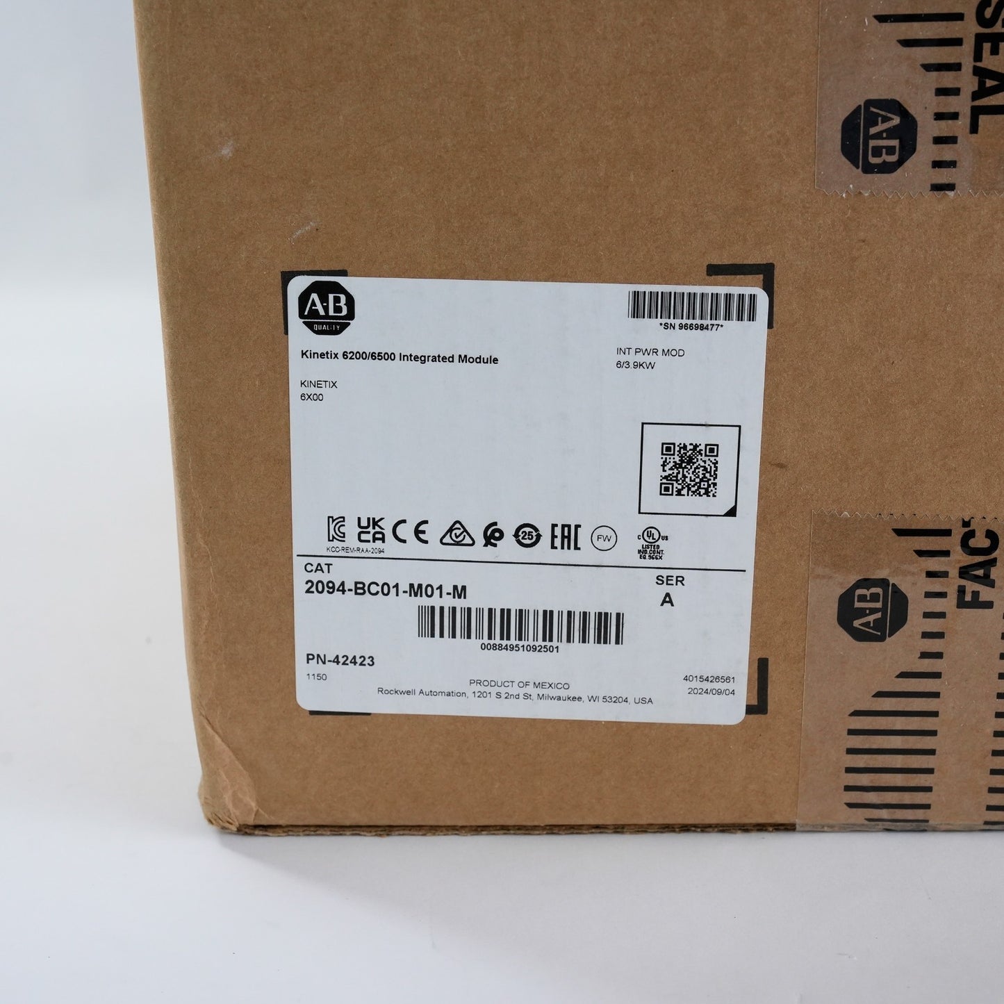 2024 Allen Bradley 2094-BC01-M01-M /A Kinetix 6200/6500 Integrated - Sealed