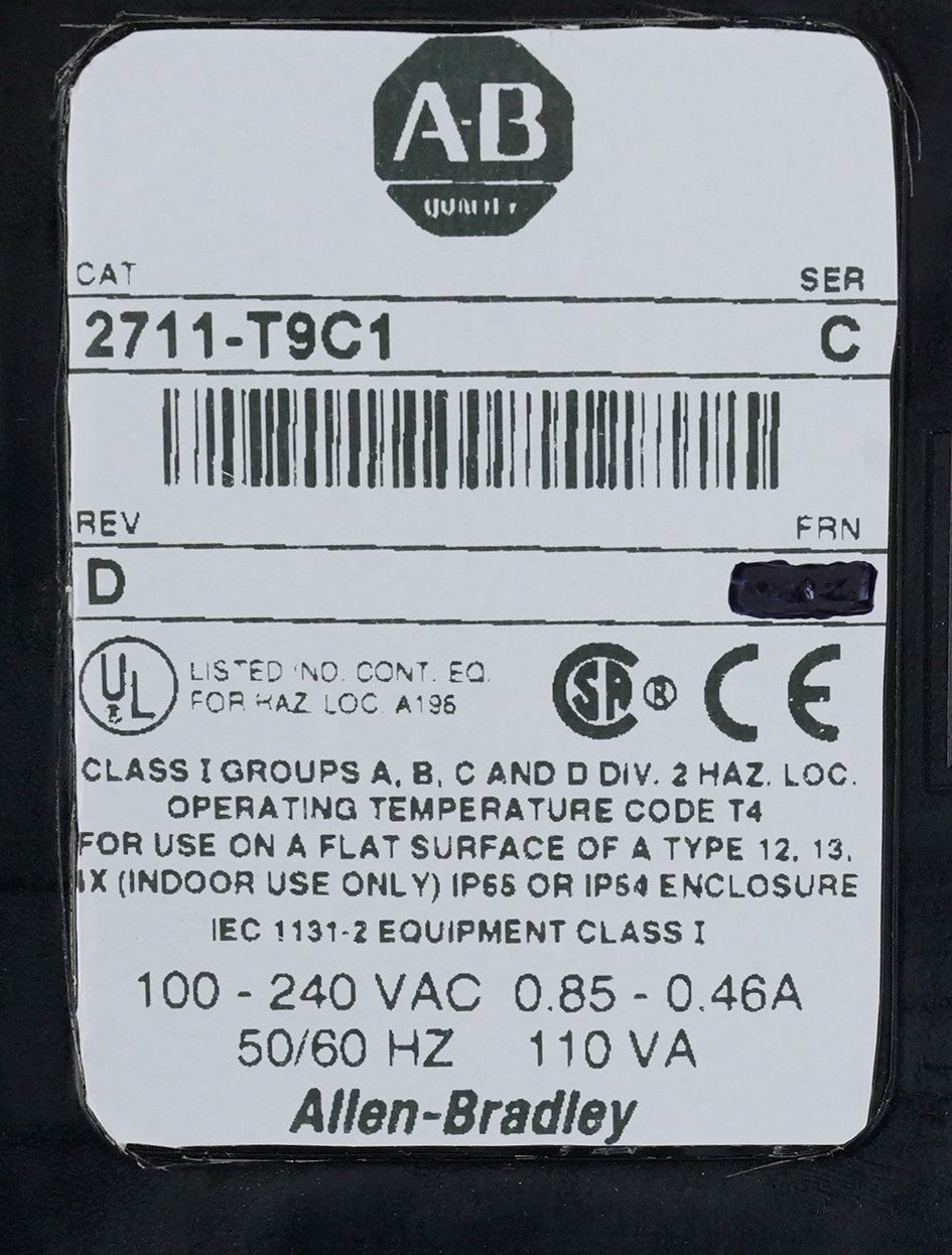 Allen Bradley 2711-T9C1 /C Panelview 900 Operator Interface Panel