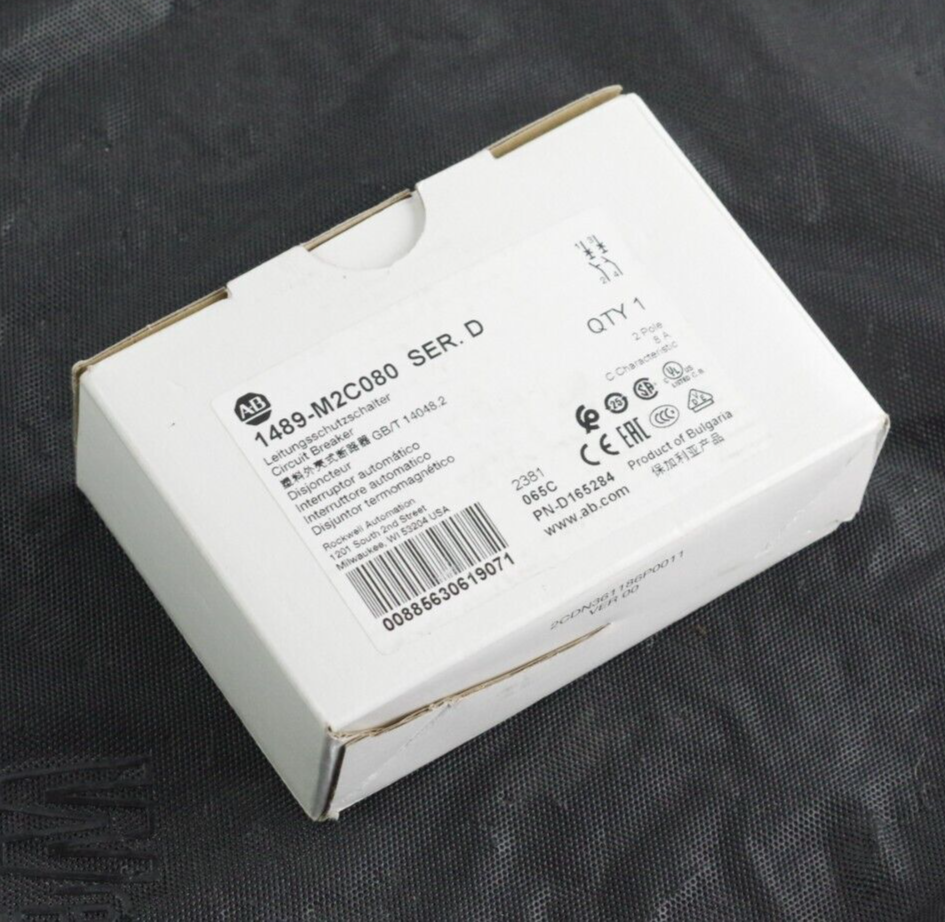 Allen Bradley Circuit Breaker 1489-M2C080 SER D 8 A AMP 2P 2 Pole 277V