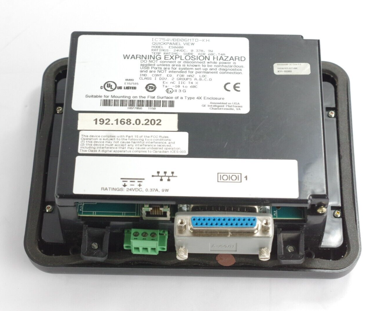 GE Fanuc Emerson ES0600 QuickPanel View 24VDC IC754VBB06MTD-KH