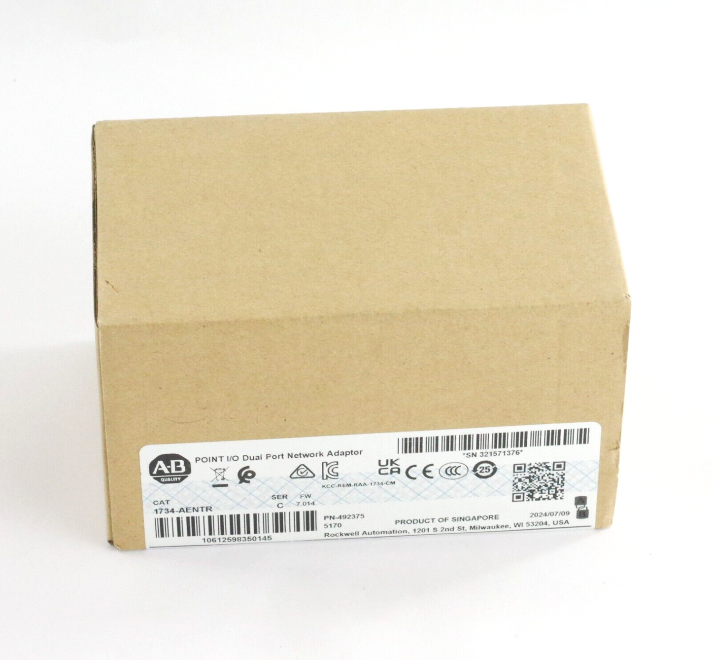 Allen Bradley 1734-AENTR Ser C FW 7.014 Dual Port Catalog - Sealed Surplus