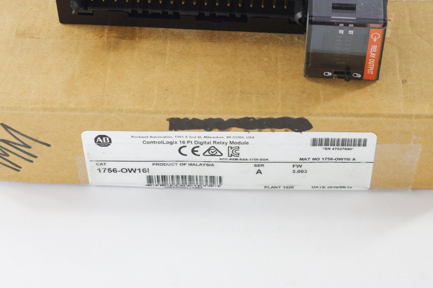 Allen-Bradley 1756-OW16I Ser A Controllogix 16pt Digital Relay Module Fw 3.003