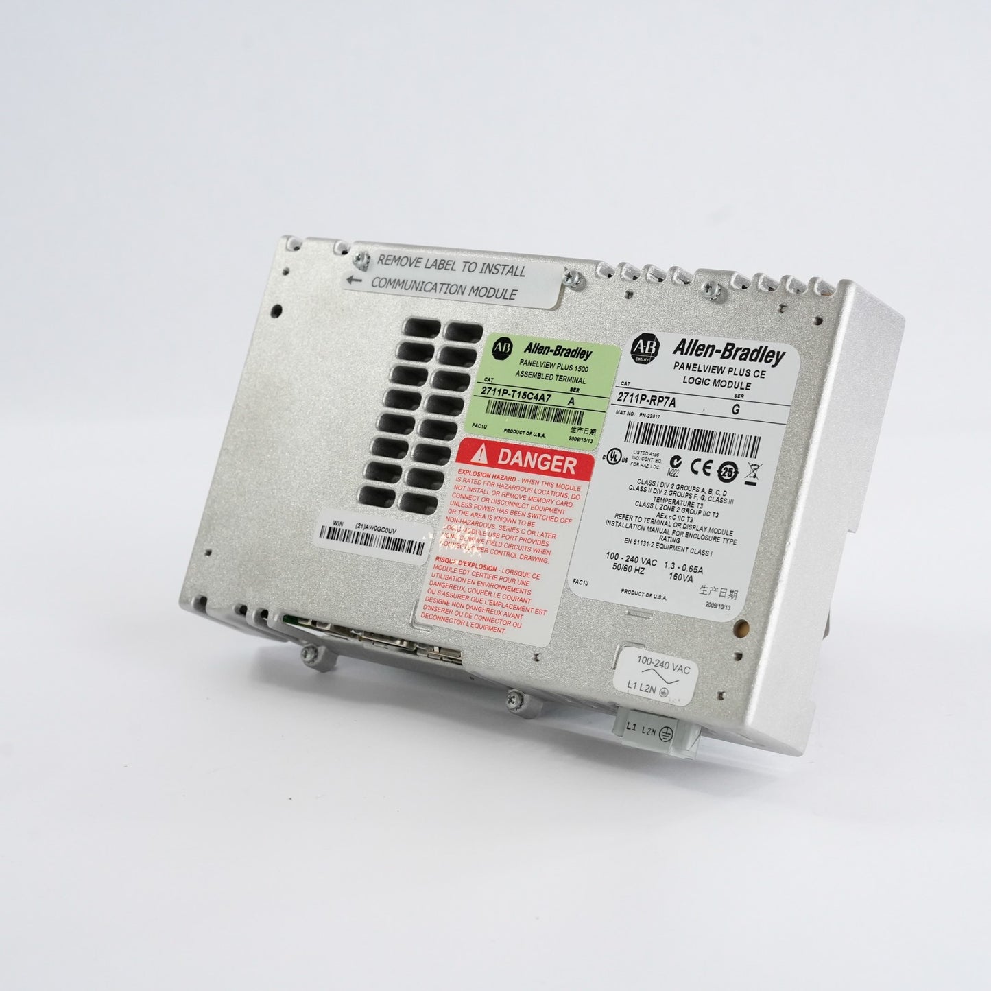 Allen Bradley 2711P-RP7A /G PanelView Plus Logic Module 2009 2711PRP7A Series G