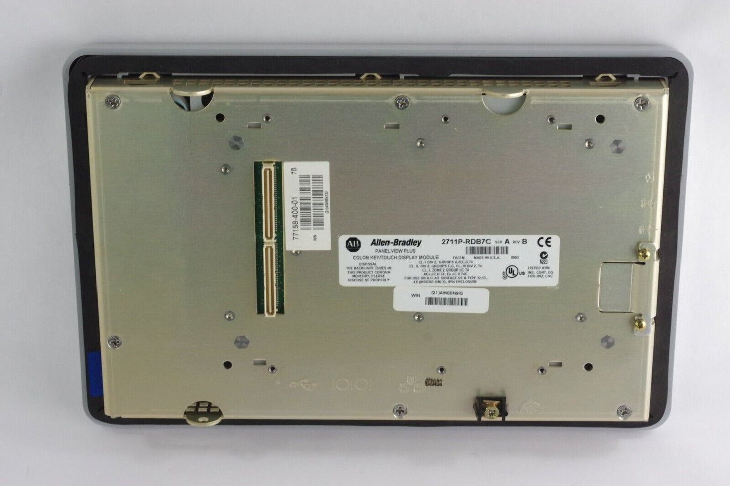 Allen Bradley 2711P-RDB7C Ser A Rev B PanelView Plus 700 Color - Display Only