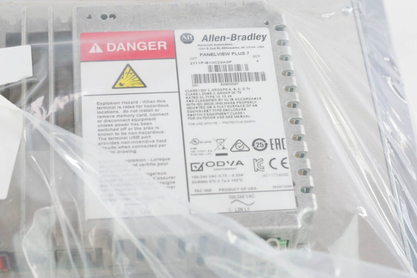 2020 Allen Bradley 2711P-B10C22A9P Ser A PANELVIEW PLUS 7 10" - Open Box