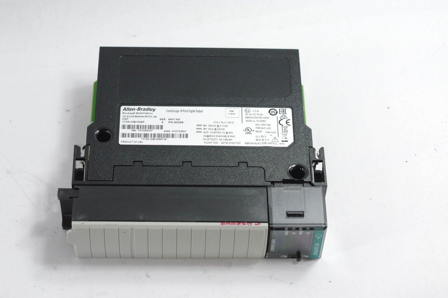 2019 Allen Bradley 1756-OB16IEF A ControlLogix 16PT Output Module - Lightly Used