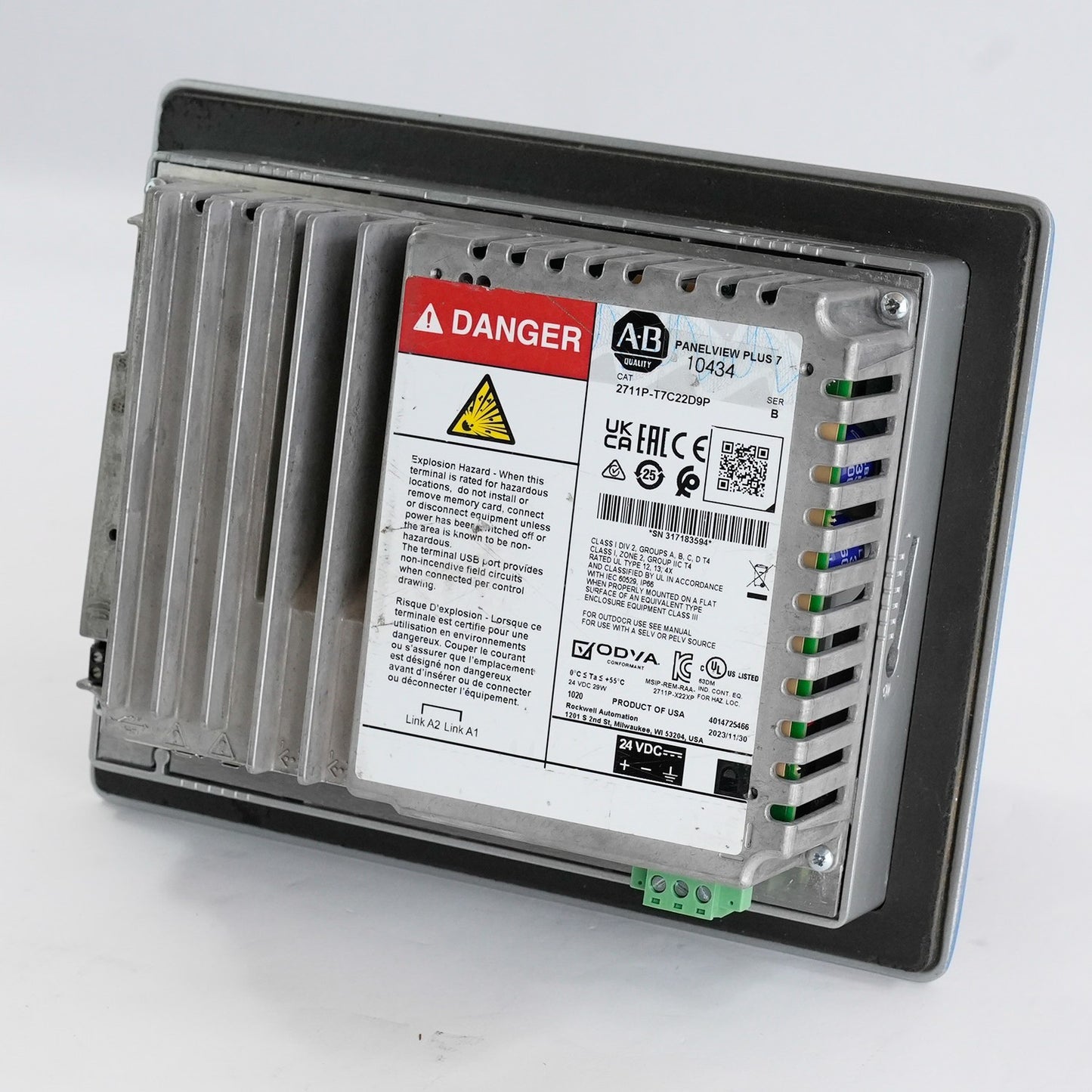 Allen Bradley 2711P-T7C22D9P /B PanelView Plus 7 Operator Display Terminal HMI
