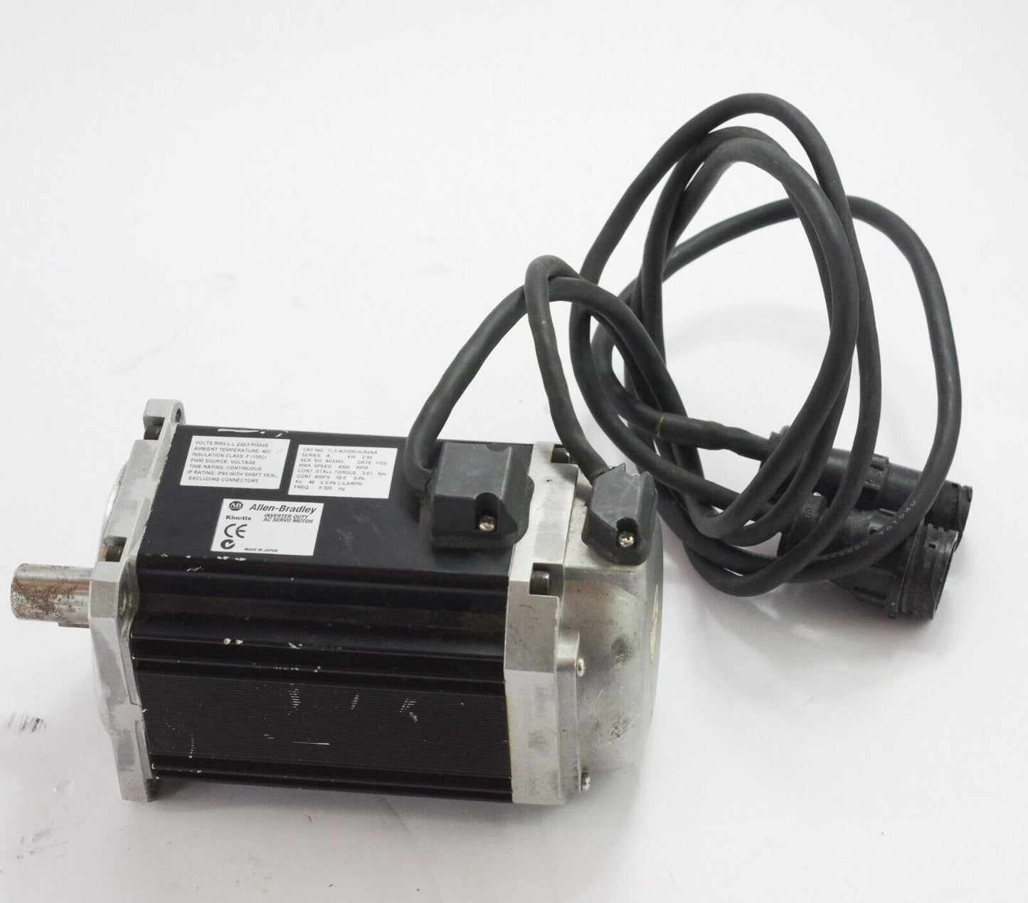 Allen Bradley TLY-A310M-HJ62AA Servo Motor .95kW 16mm Shaft 3PH 230V 10A