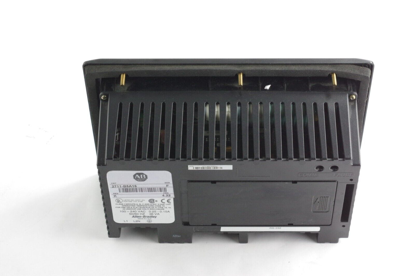 Allen Bradley 2711-B5A16 Ser F Rev K FRN 4.22 PanelView 550 Standard Terminal