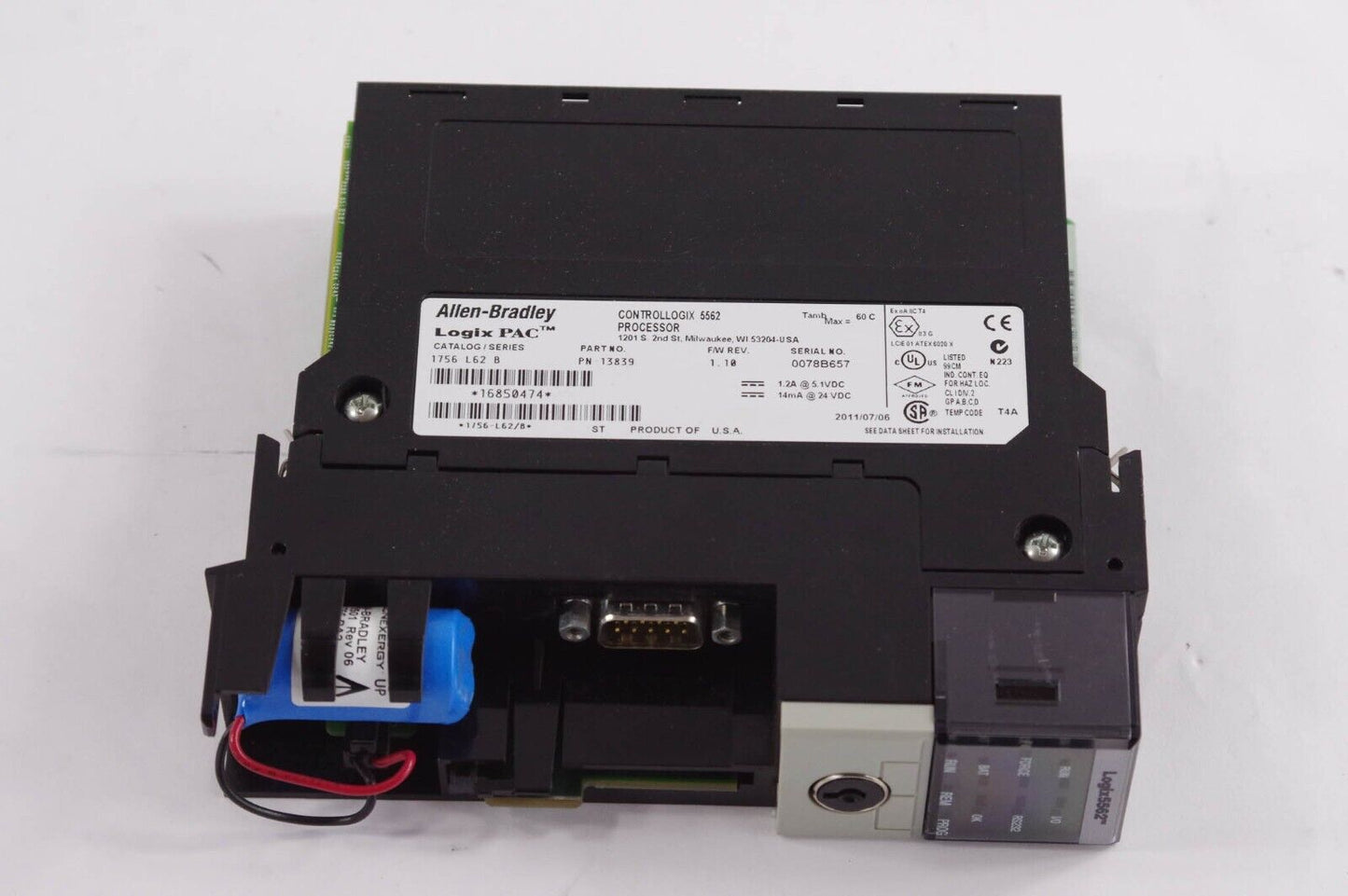 Allen Bradley ControlLogix 1756-L62 / 1756L62 Ser B ControlLogix 5562 Processor