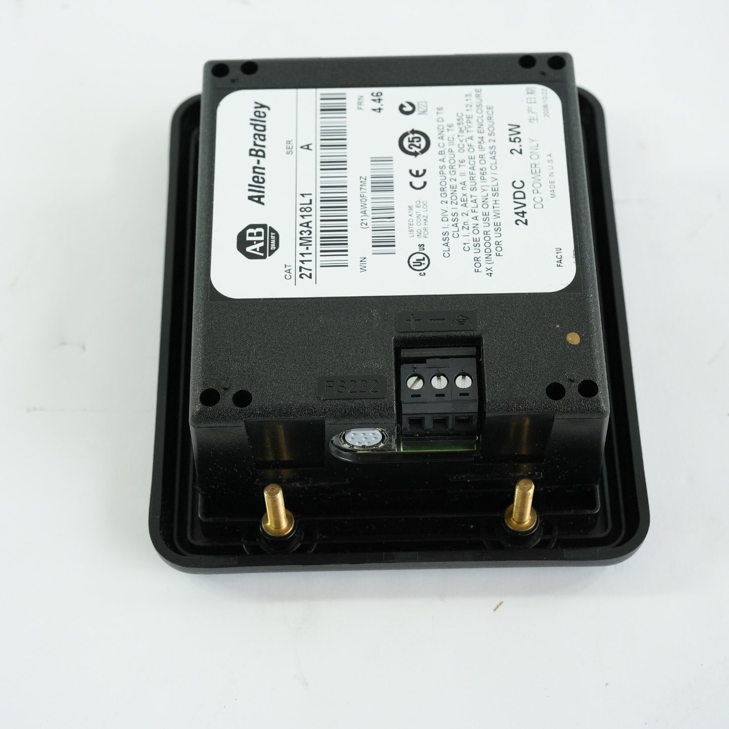 Allen Bradley 2711-M3A18L1 /A FRN 4.46 PanelView 300 Micro Keypad HMI Terminal