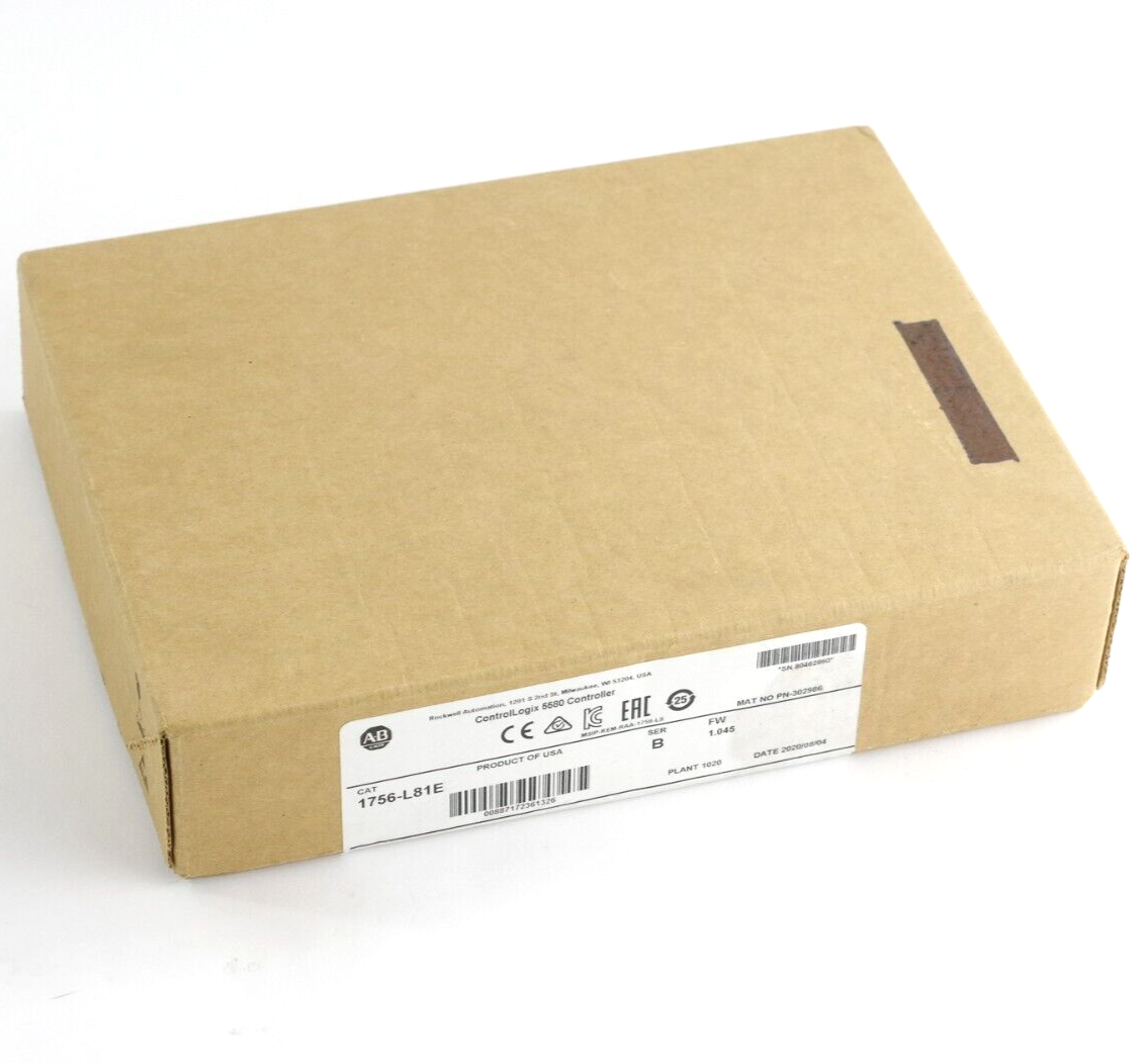 2020 Allen Bradley 1756-L81E Ser B ControlLogix 5580 Controller - Sealed Surplus