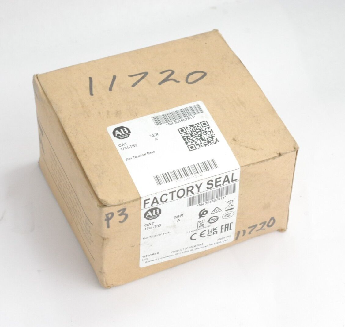 Allen Bradley 1794-TB3 Ser A Flex I/O Terminal Base Module - Sealed Surplus