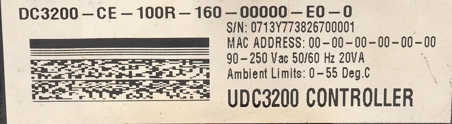 Honeywell DC3200-CE-100R-160-00000-E0-0 UDC3200 Controller